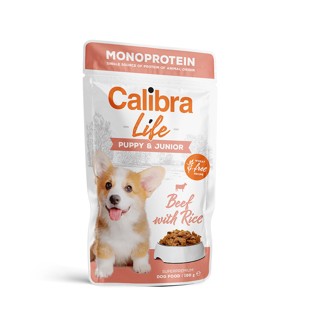 Calibra Life Puppy & Junior Beef Pouch