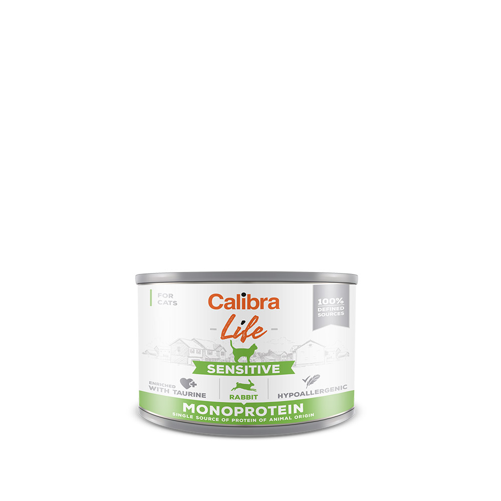 Calibra Cat Life Sensitive Rabbit (blik)