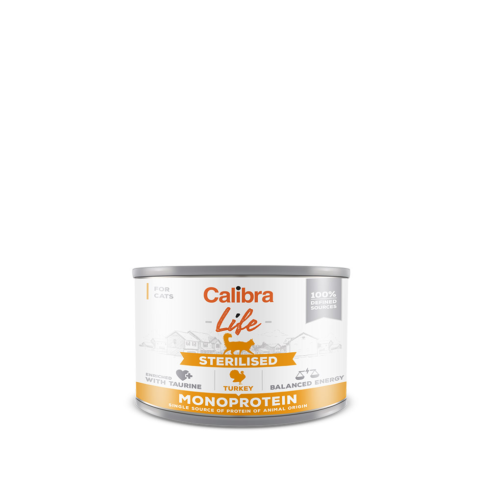 Calibra Cat Life Sterilised Turkey (blik)